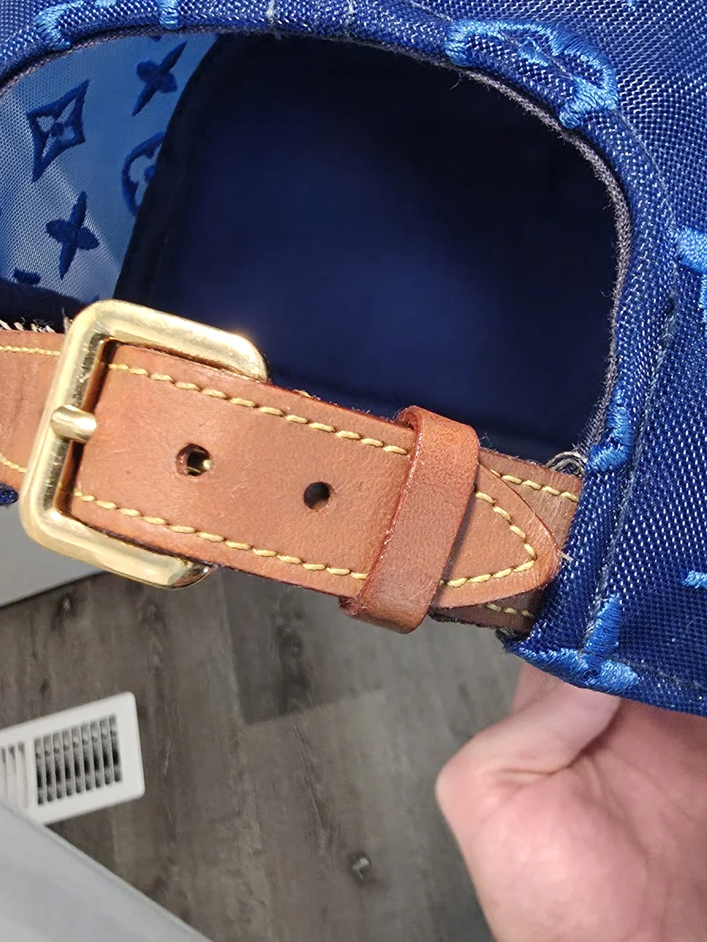 Louis Vuitton Blue Monogram Logo Baseball Cap - Picture 9 of 10